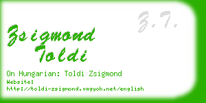 zsigmond toldi business card